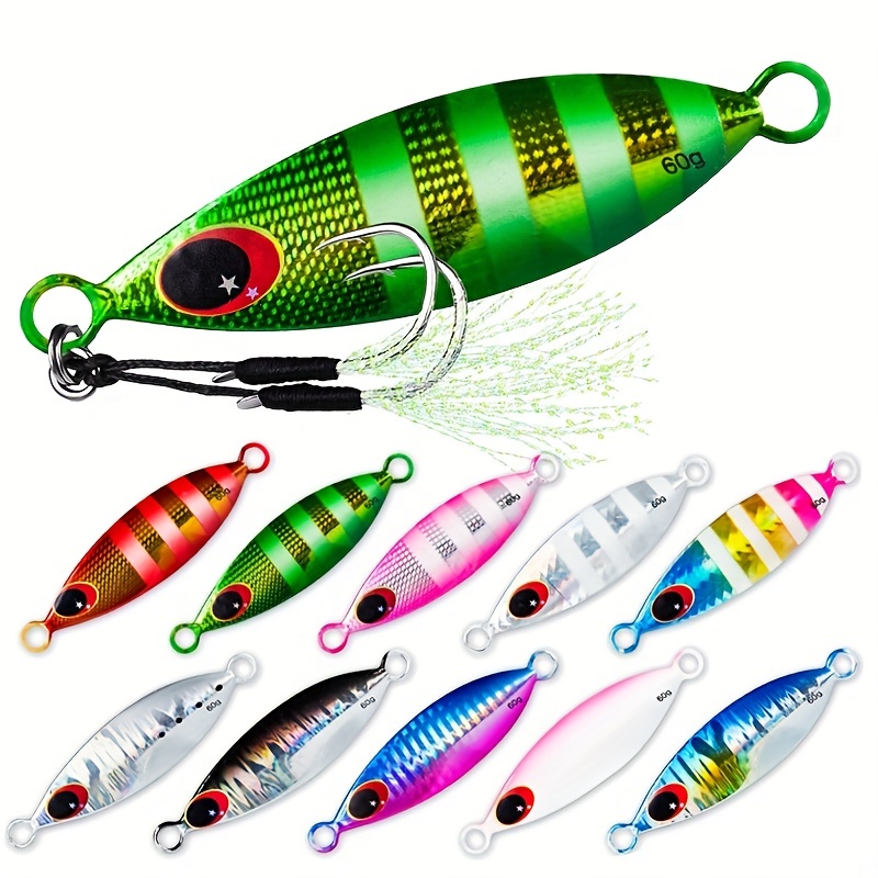 Buy OCEAN CAT 1 PC Slow Fall Pitch Fishing Lures Sinking Lead