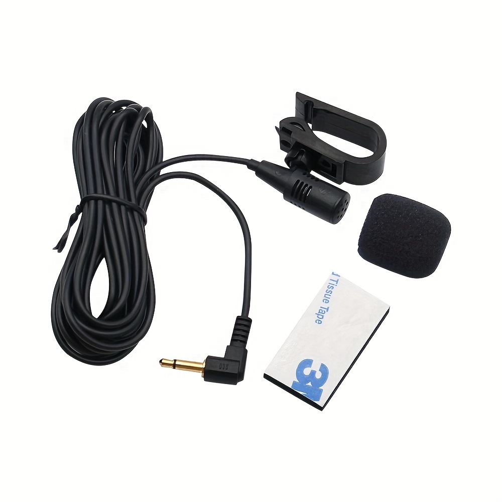  Micrófono de coche para estéreo Plug and Play Micrófono con  cable compatible con radio de unidad principal del vehículo : Electrónica