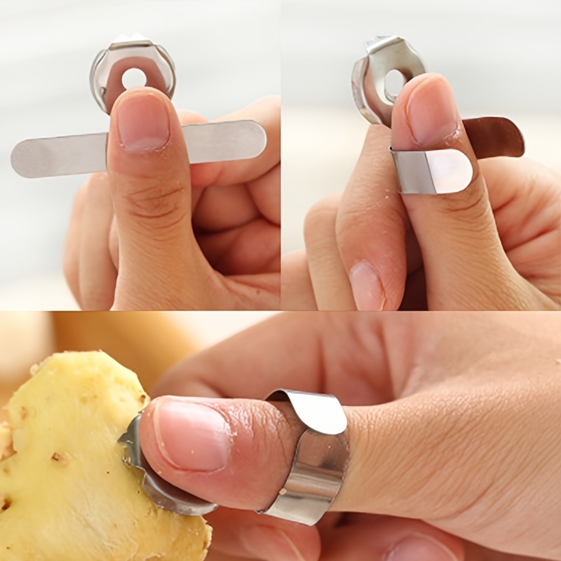 Multifunctional Stainless Steel Finger Garlic Peeler Mini Grater Chestnut  Garlic Ginger Peeler Fruits Vegetable Planer Gadgets