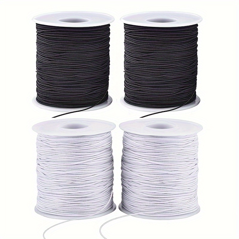 2 Rolls 3937.01inch Plastic Lacing Cord 2.3mm Lanyard String For Jewelry  Craft Bracelet Making Black