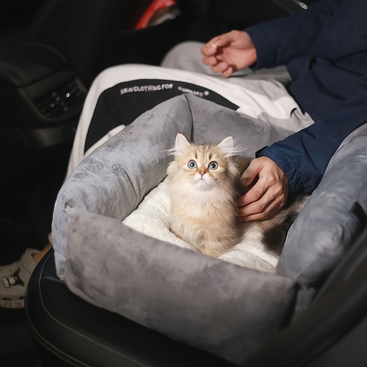 Oreilles d'ours lit de sécurité pour voiture pour animaux de compagnie lit  de siège de voiture pour chien