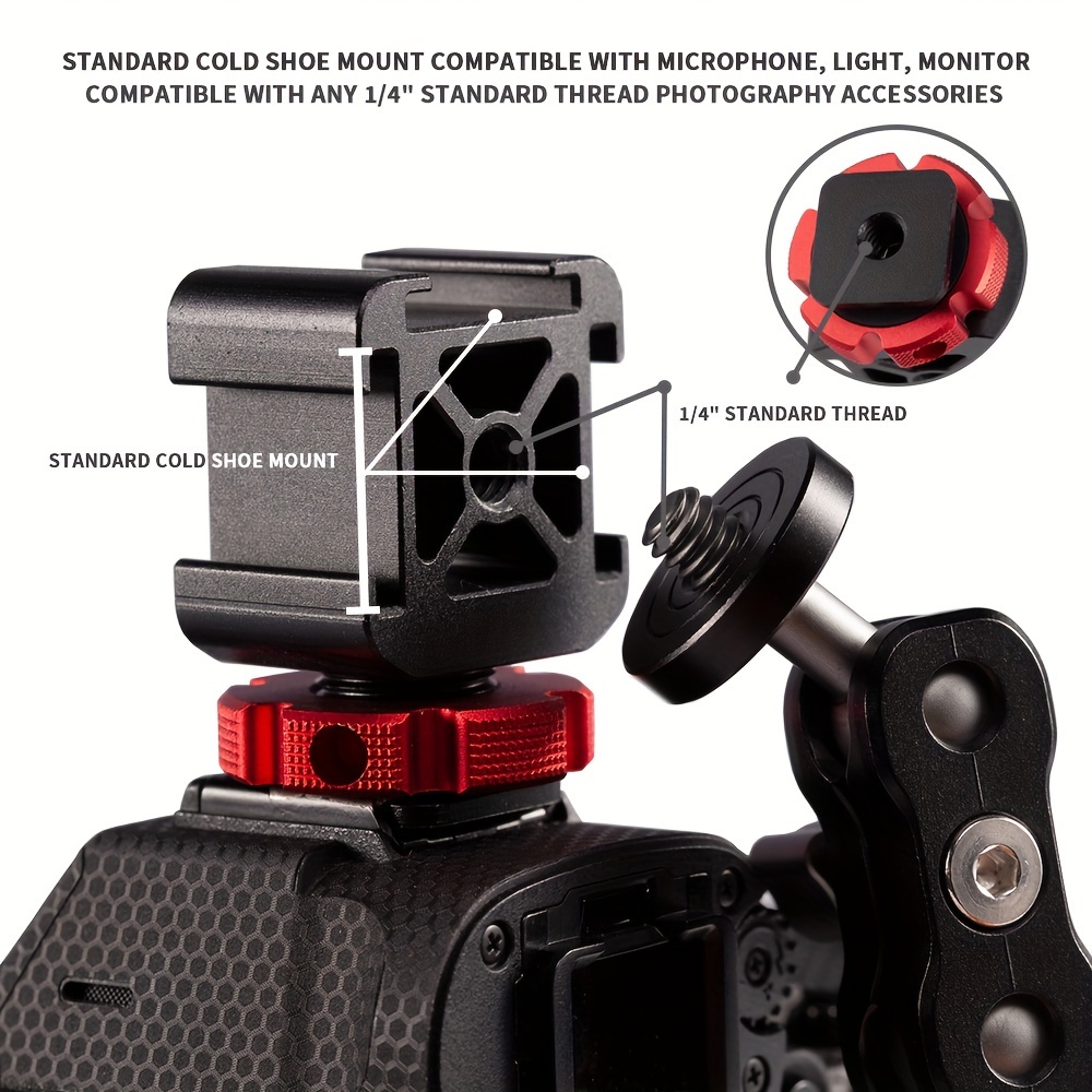 Red Accent SLR Camera Tripod