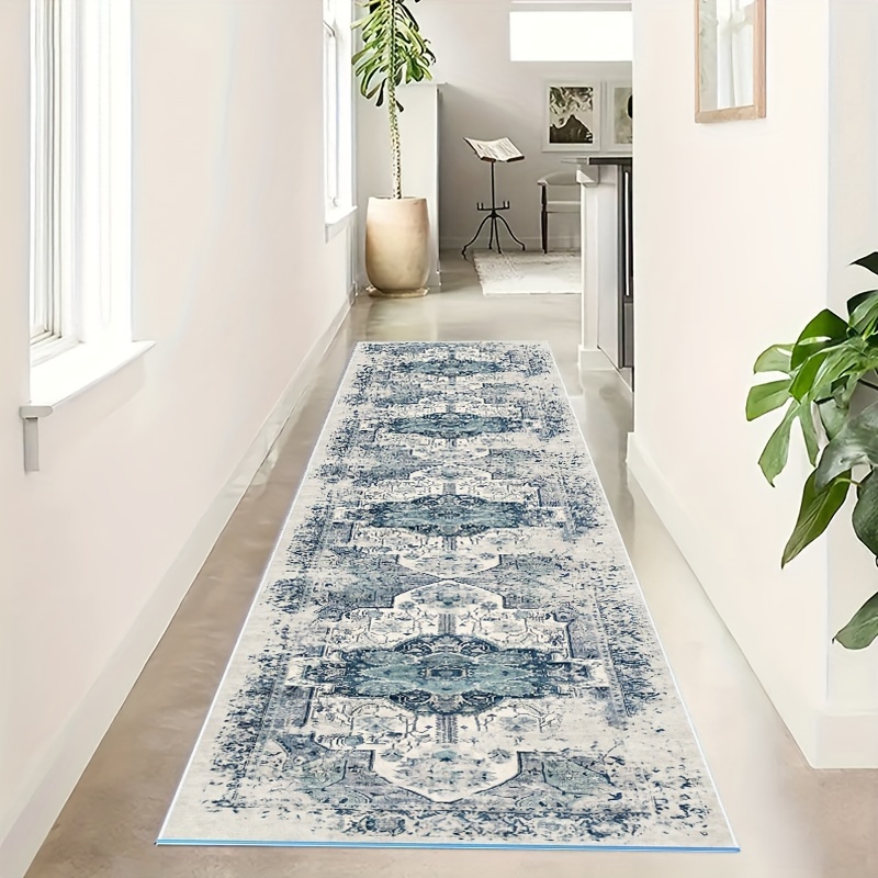 Chic Distressed Runner Rug Chic Art Design Carpet Ornate - Temu