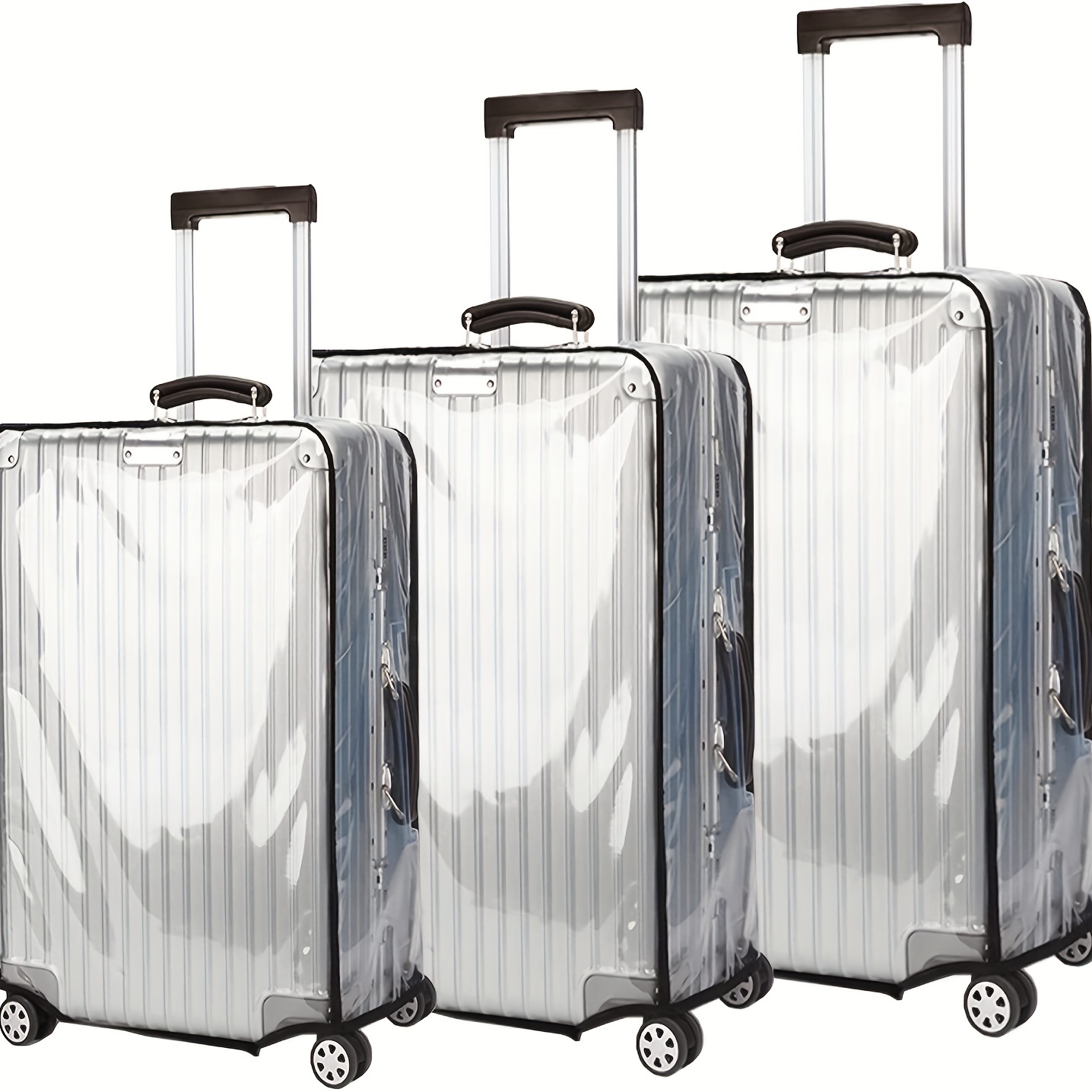 Clear Pvc Suitcase Cover Protectors, Luggage Cover For Wheeled Suitcase,  All Size Travel Case Cover - Temu