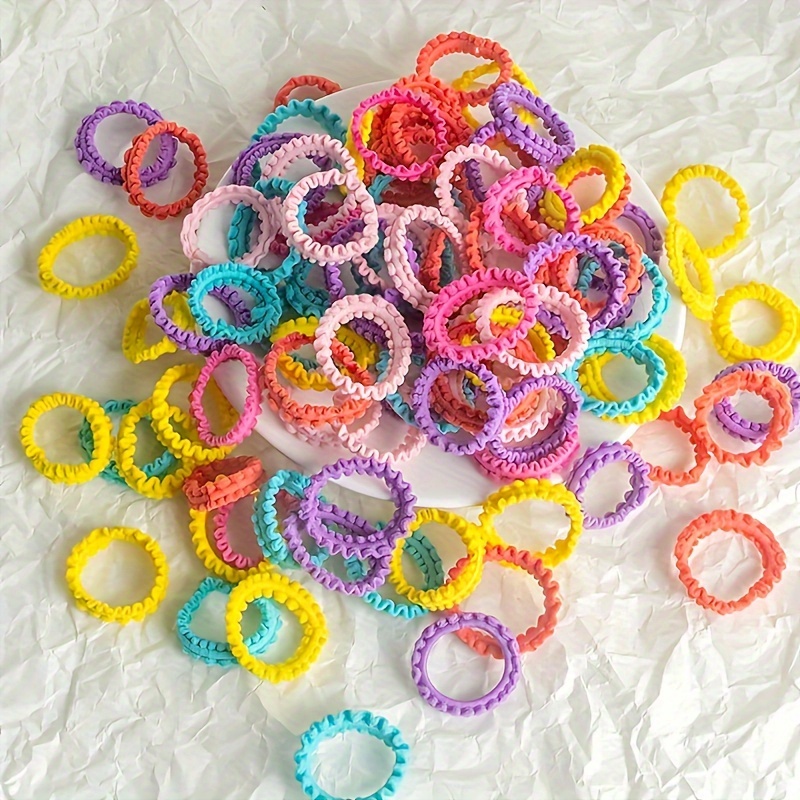 Mini Small Rubber Hairband, Tiny Colorful Elastic Hair Ties For