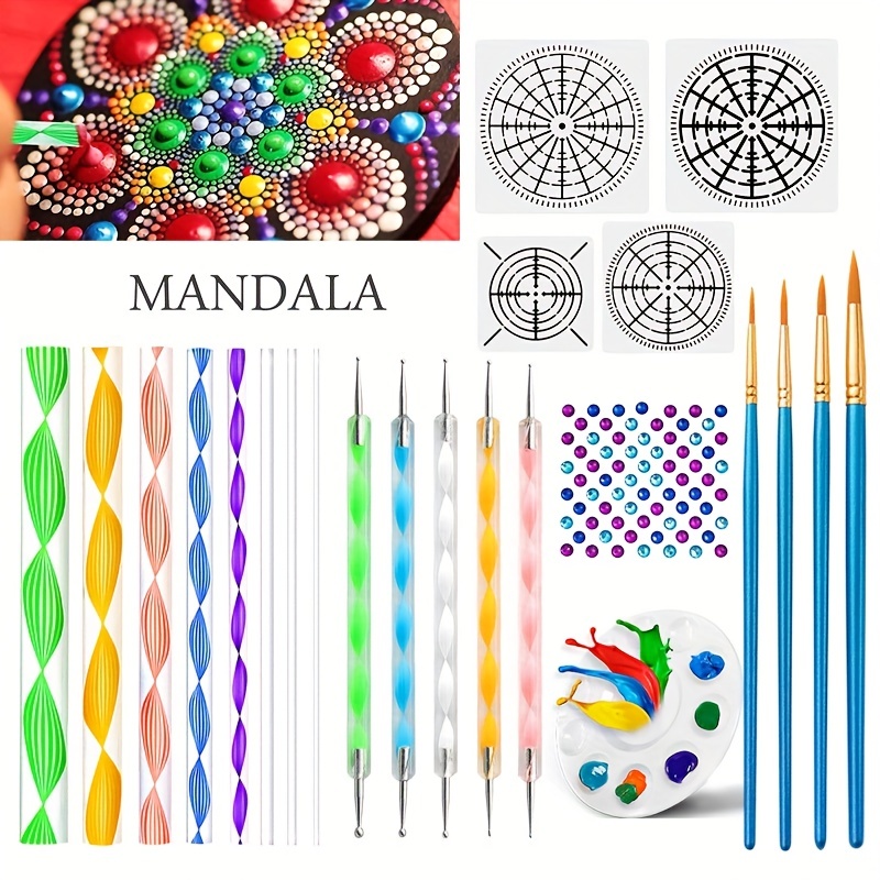 23pcs DIY Mandala Dotz Tools Kit Clay Rock Painting Tools, Christmas Toys,  Decorative Paintings, Bookmarks, Greeting Cards, Works Of Art, Handmade Gi