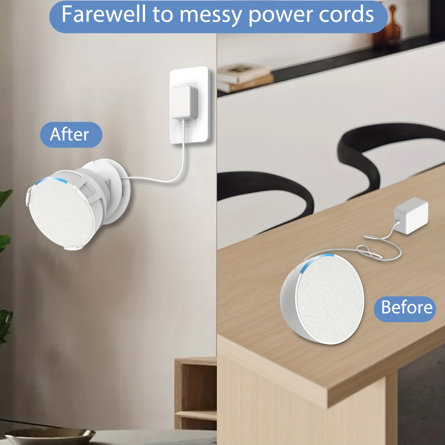 Smart Speaker Holder for  Echo POP Wall-mounted Stand Adjustable  Prevent Falling Speaker Bracket Space