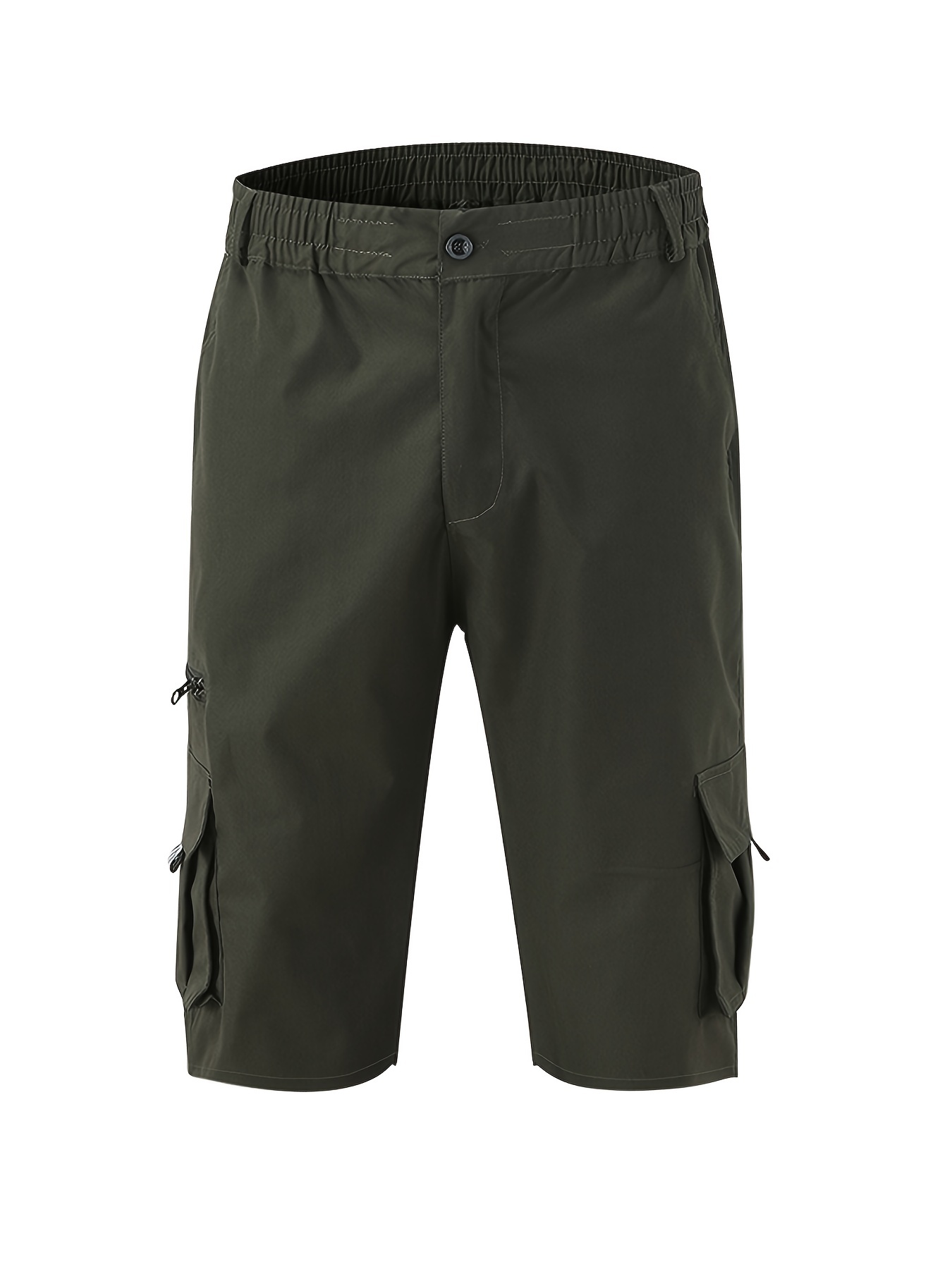 Brand Shorts Men Casual Shorts Loose Pockets Zipper Military Army