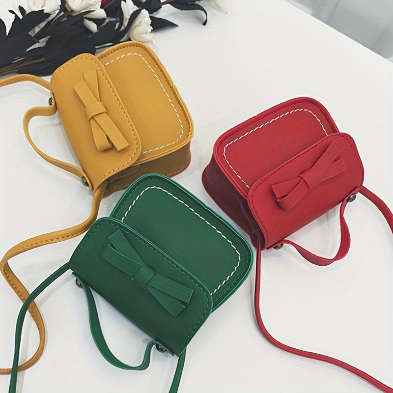 1pc Mini Contrast Color Pu Leather Vintage Fashion Crossbody Bag