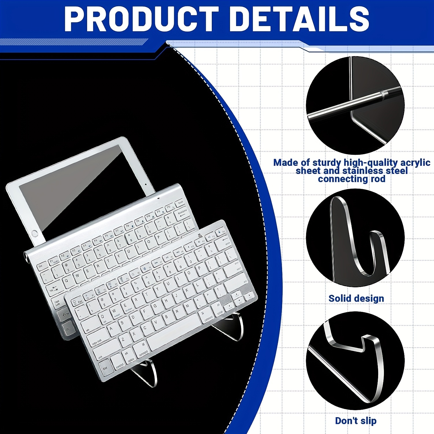 Soporte Teclado Computadora Acrílico Bandeja Teclado - Temu Chile