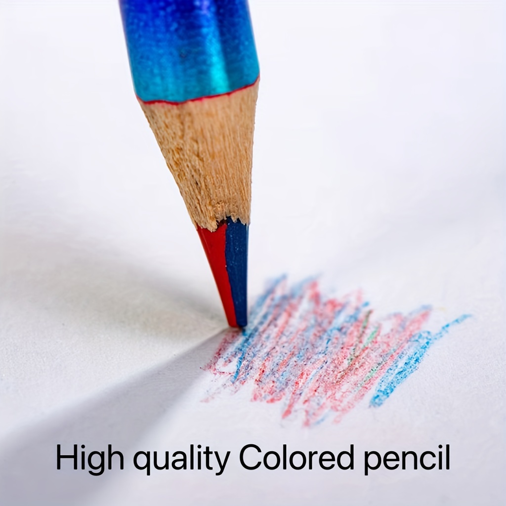 Thick Colored Pencils, Four Colors With The Same Core, Rainbow Core Drawing,  Color Core Drawing, Color Pencil Color Random - Temu