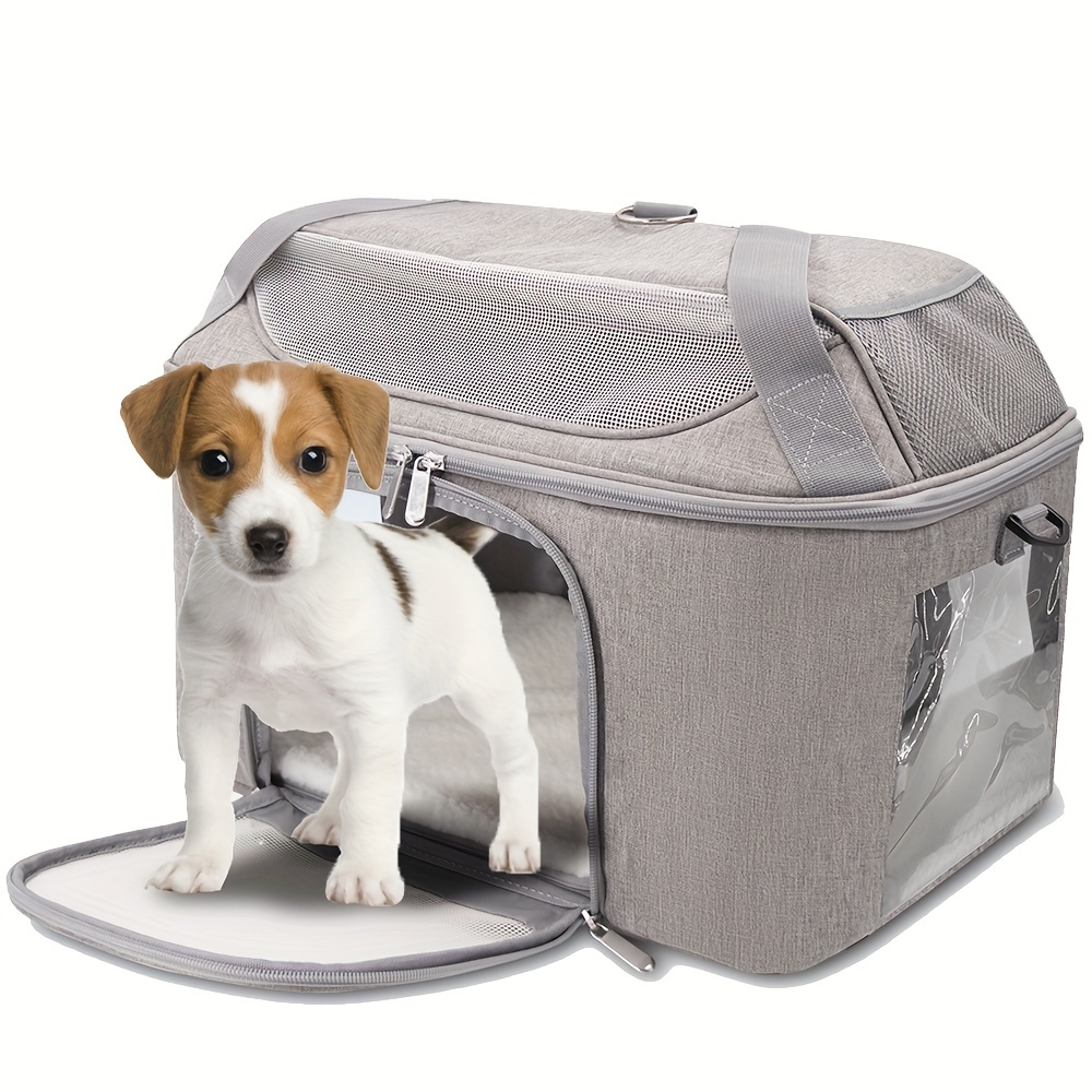  Slow Time Shop Large Transport Bag Fashion Dog Carrier PU  Leather Dog Handbag Dog Purse Cat Tote Bag Pet Cat Dog Hiking Bag Travel  Bag : Pet Supplies