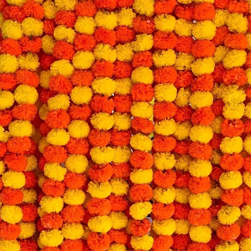 

1pc, Artificial Marigold Flower Garland For Parties Wedding Festival, Scene Decor, Festivals Decor, Home Decor, Corridors Decor, Offices Decor, Yard Decor, Halloween Decor