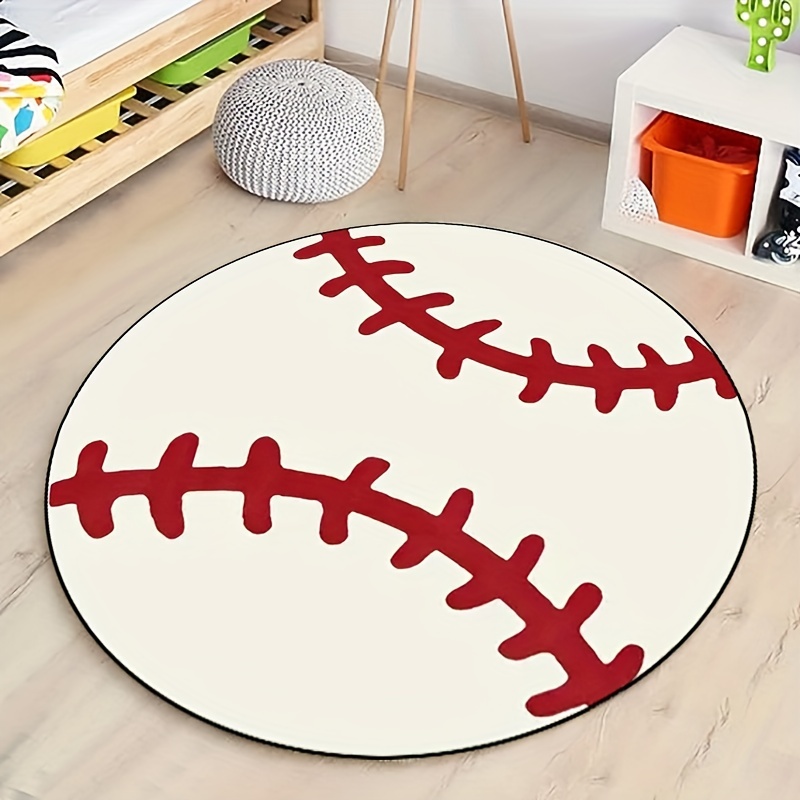 Soft Round Baseball Pattern Playmat Children's Bedroom Climbing Mat