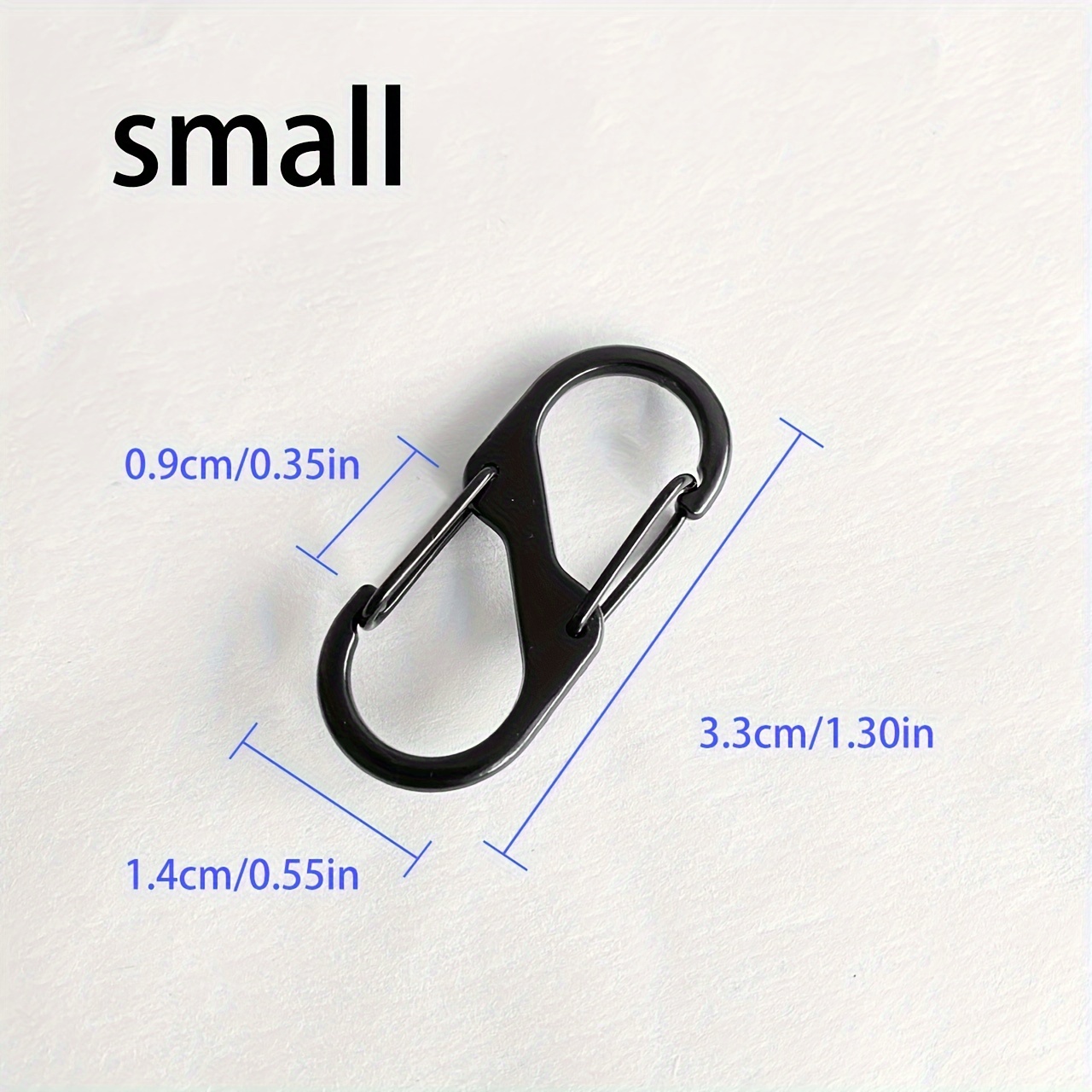 20pcs Small Alloy Keychain Clip Snap Hook Zipper Clips Anti Theft