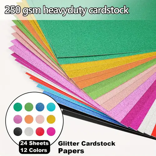 Glitter Paper Cardstock 250gsm A4 Colored Glitter Foil Card - Temu