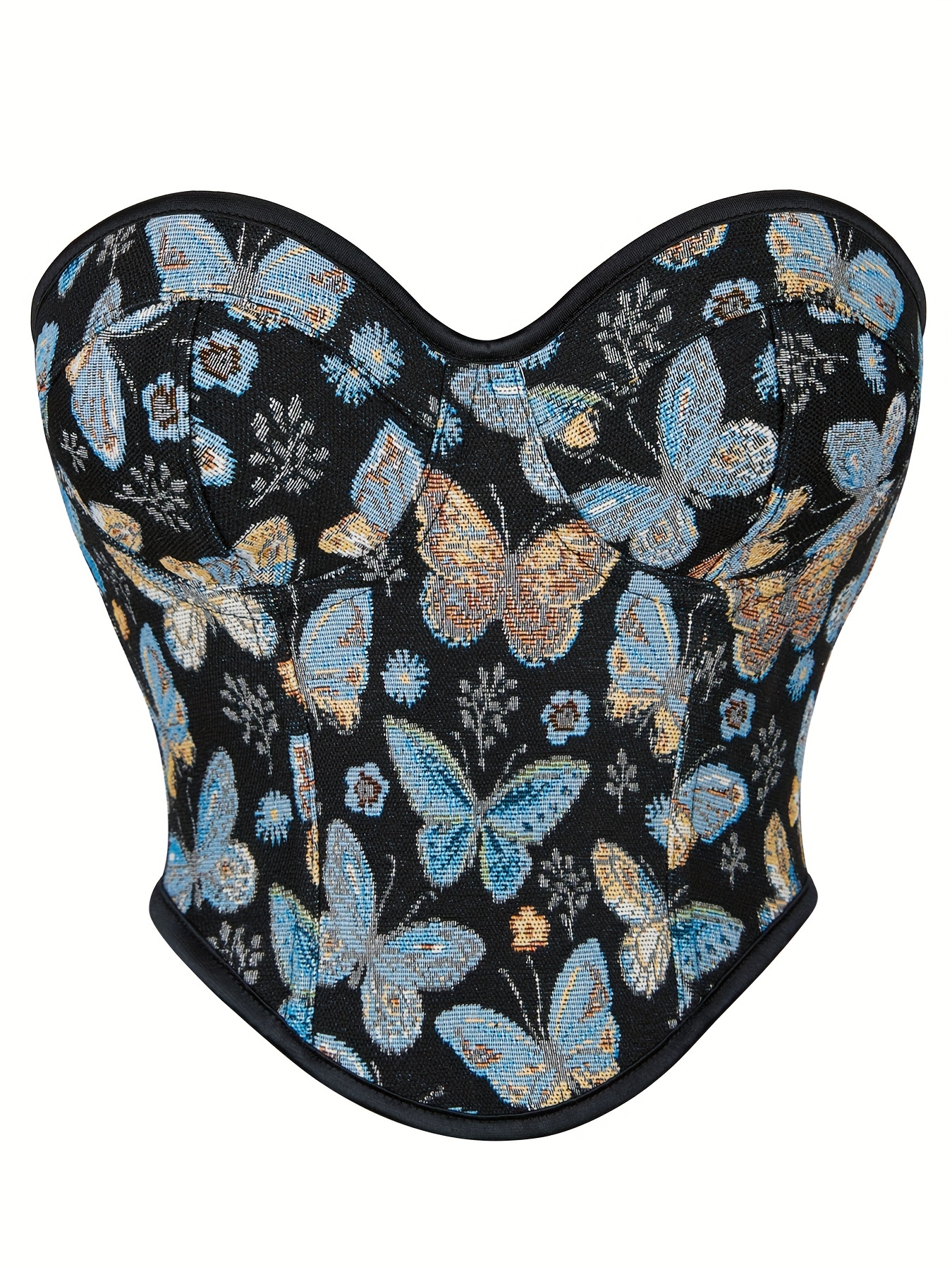 Butterfly Print Cami Corset Bustier Push Tummy Control - Temu