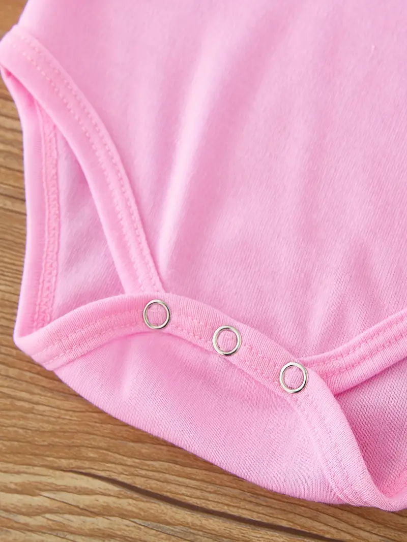 newborn infant short sleeve romper be careful print crew neck bodysuit onesies for baby girls toddler summer clothes details 4