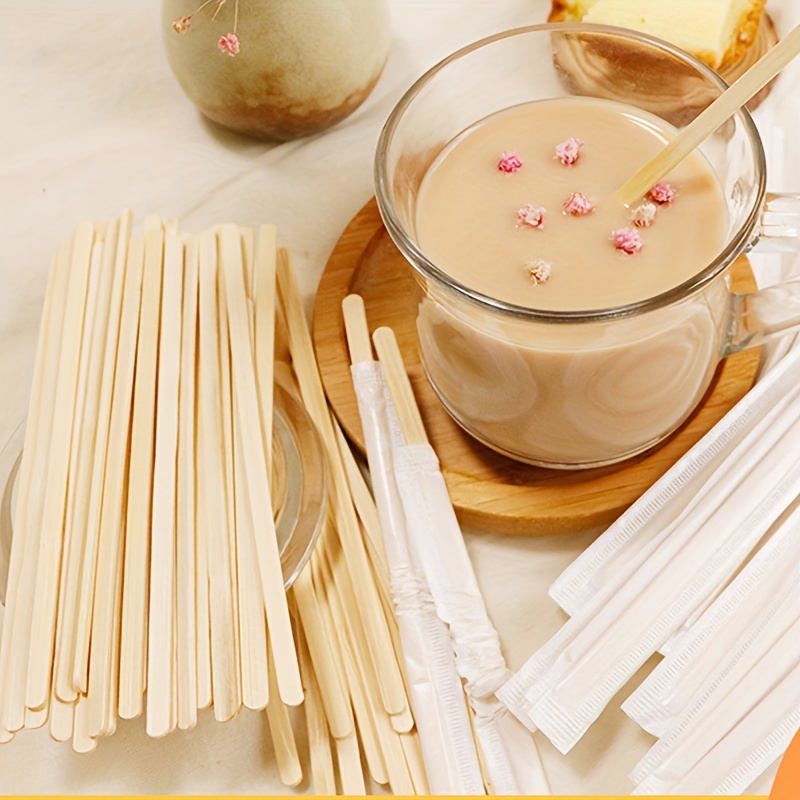 Wooden Coffee Stirrers Perfect For Coffee Cocktails Smooth - Temu