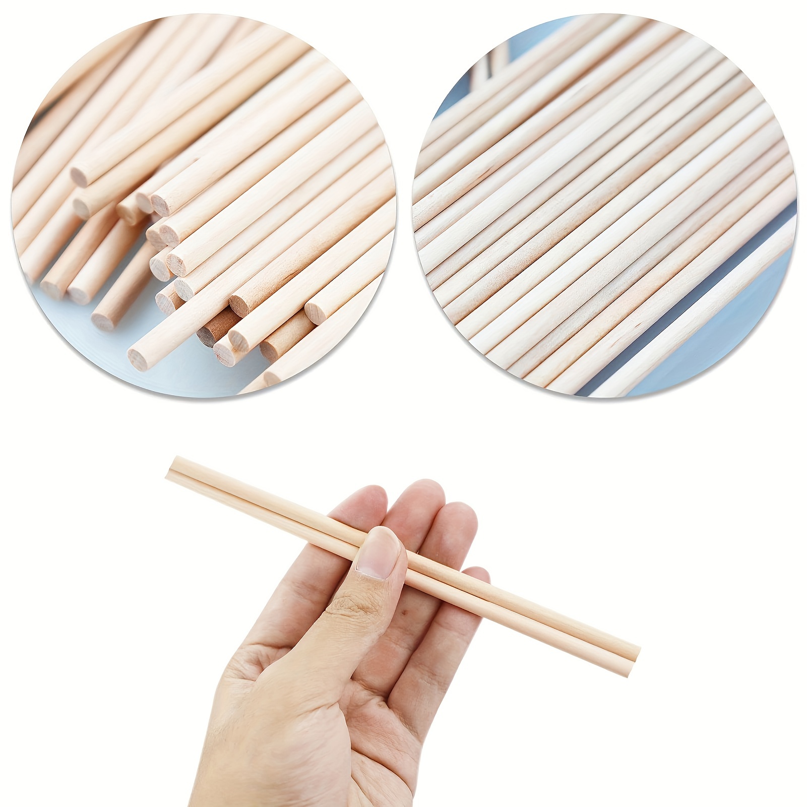 Dowel Rods Wood Sticks Wooden Dowel Rods - Unfinished Bamboo Sticks - For  Crafts And Diy Lovers - Temu Hungary