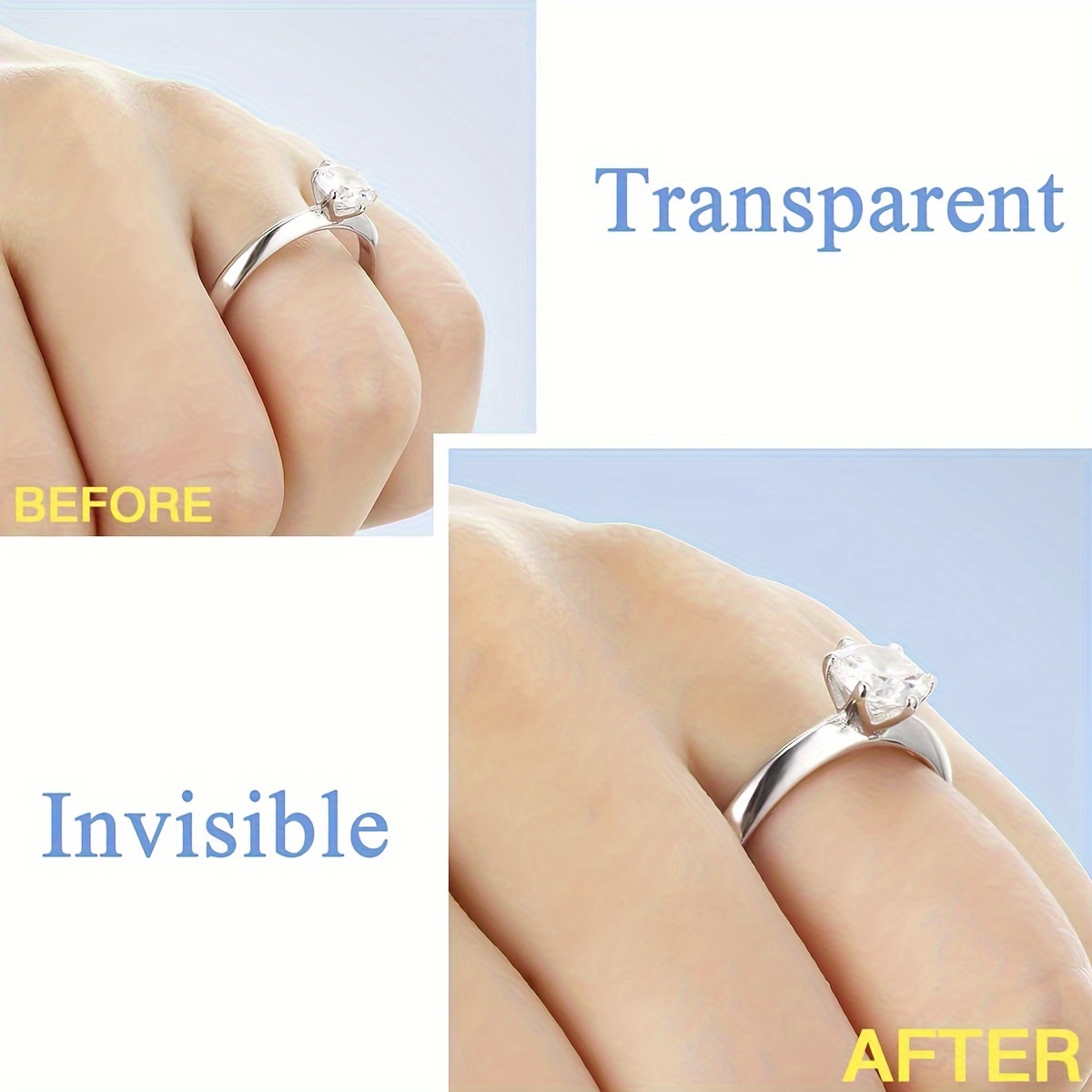 Different Size Silicone Invisible Ring Sizer Adjuster Ring - Temu