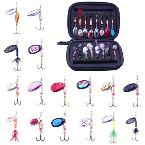 Complete Fishing Lure Kit Includes Crankbaits Spinnerbaits - Temu