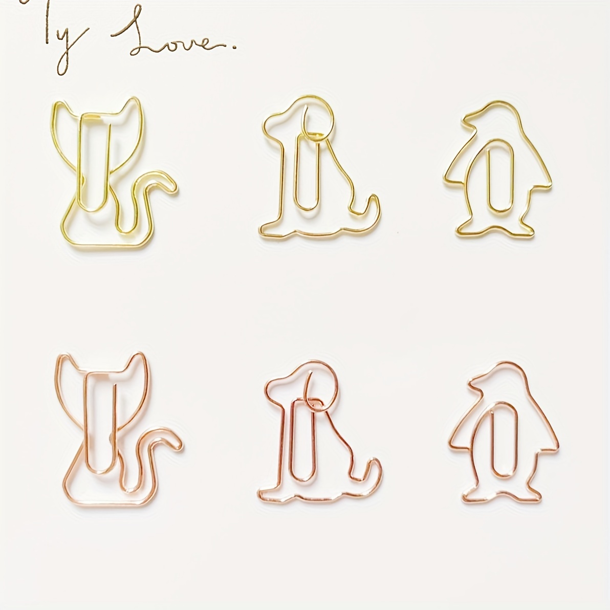 8pcs Small Animal Shape Metal Paper Clip