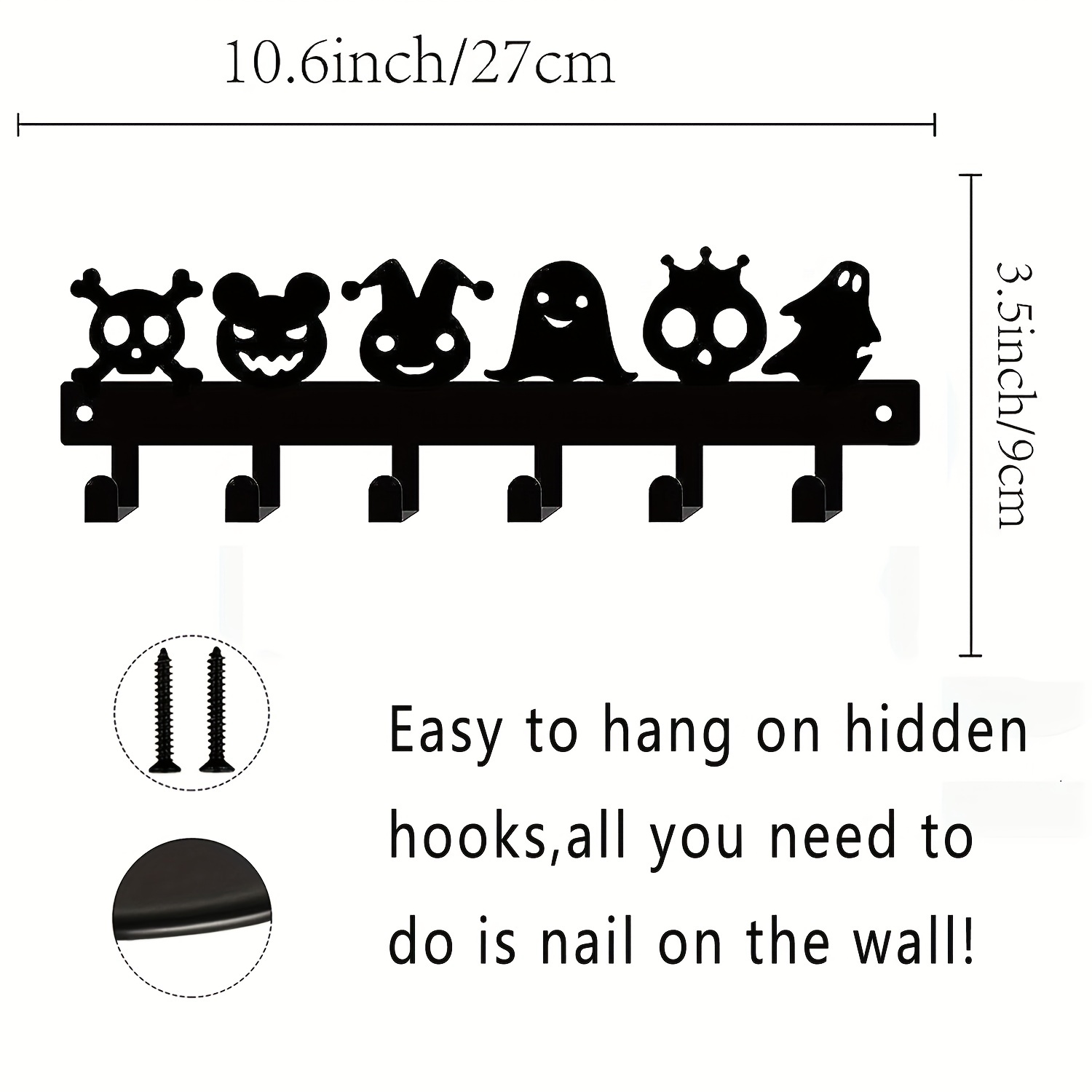 Metal Hanging Hanger Hook Wall Mounted Rack Hook Household - Temu