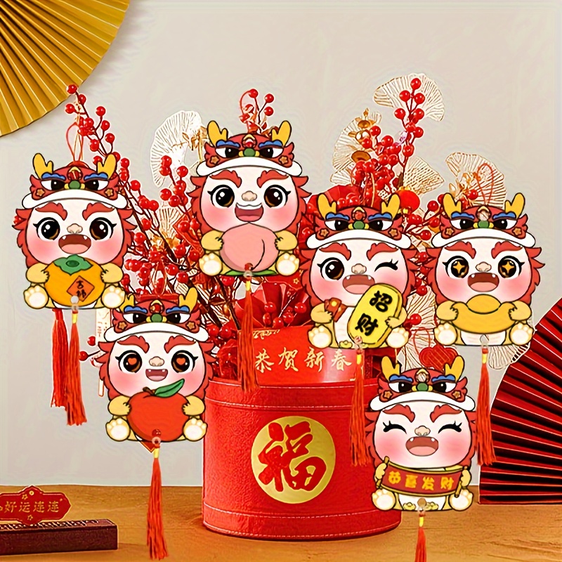 Chinese New Year of the Dragon 2024 Paper Decoration Party Pack