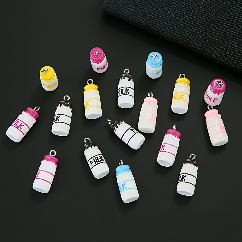 10pcs Simulation Water Bottle Charms Resin Earring Findings 3D