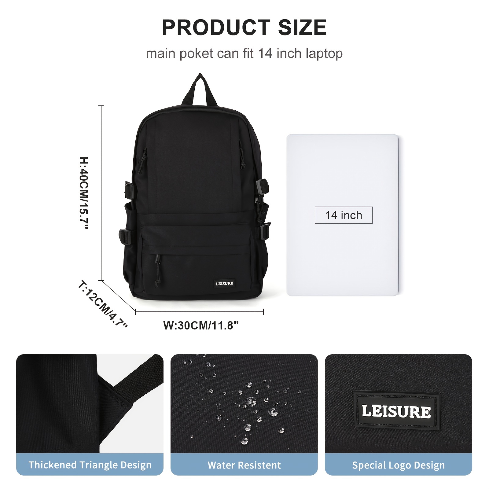 Mochila gris oscuro para hombres y mujeres, mochila escolar para  adolescentes, niños y niñas, mochila para laptop de escuela secundaria con  USB para