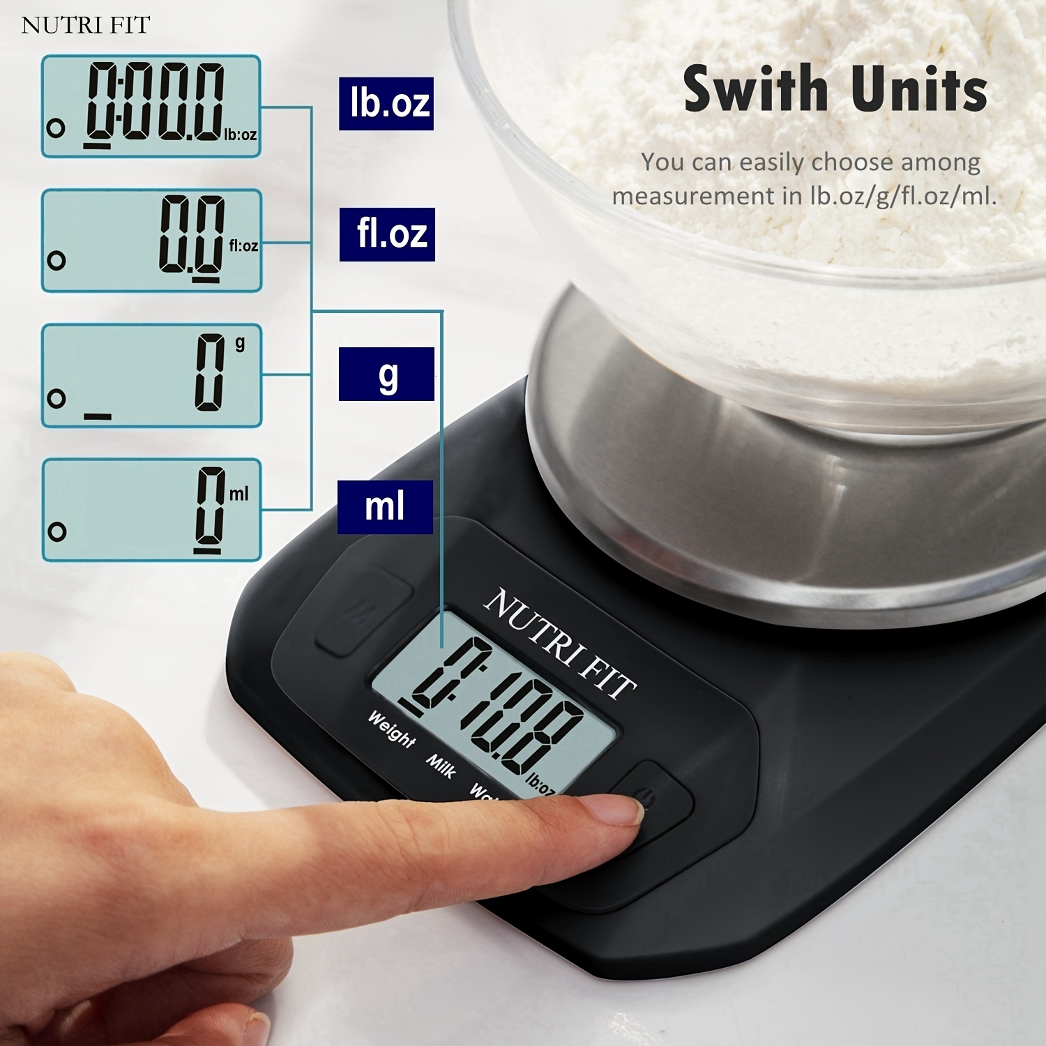 Food Kitchen Digital Scale, Precise Graduation Scale With Tare Function,  Easy To Clean, Digital Scale Grams And Ounces For Weight Loss,baking,  Cooking, Meal Prep, Coffee, Kitchen Gadgets, (batteries Not Included) - Temu