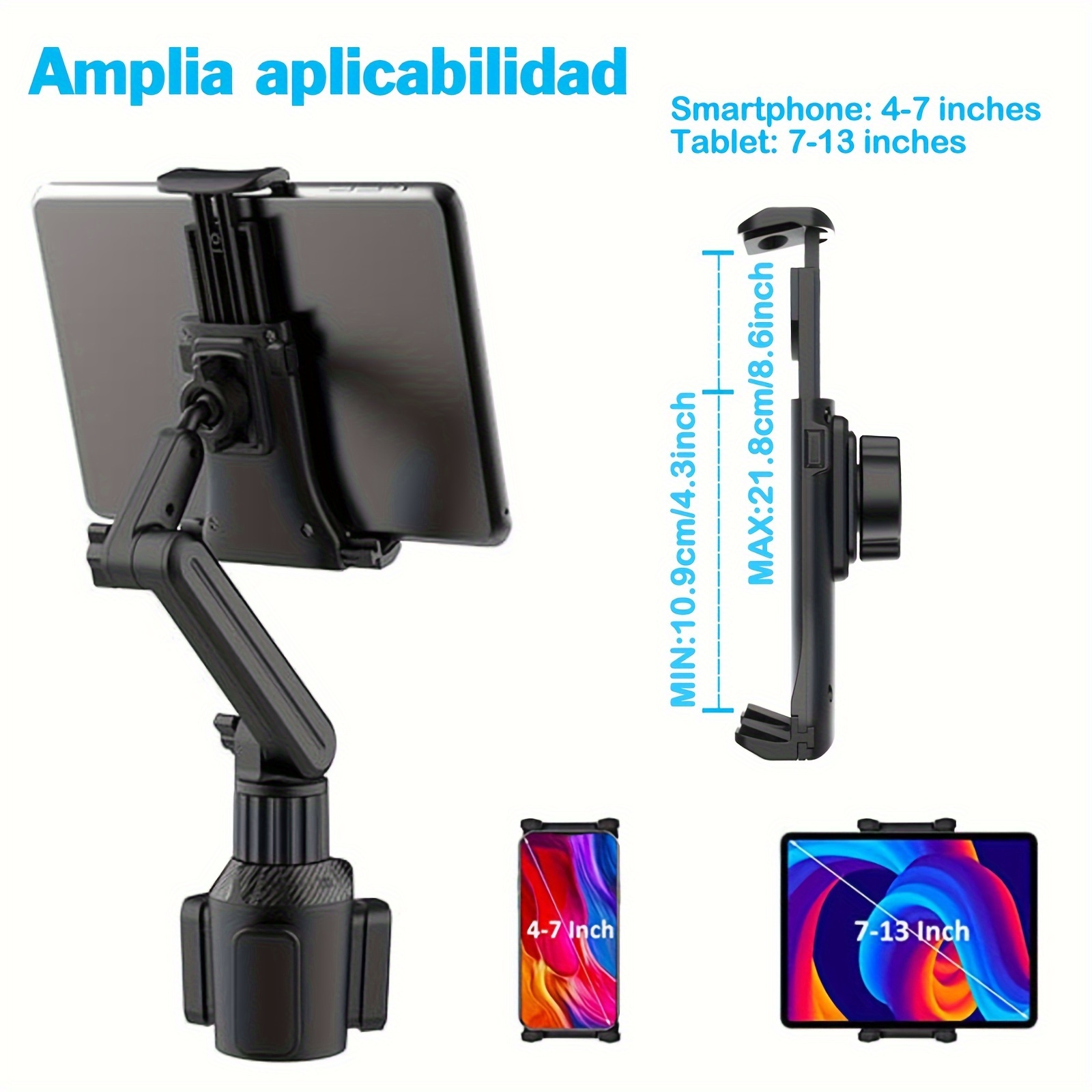 DigitlMo - Soporte para tablet y tablet para camión, soporte para iPad para  riel de asiento de automóvil con cuello de cisne ajustable, compatible con