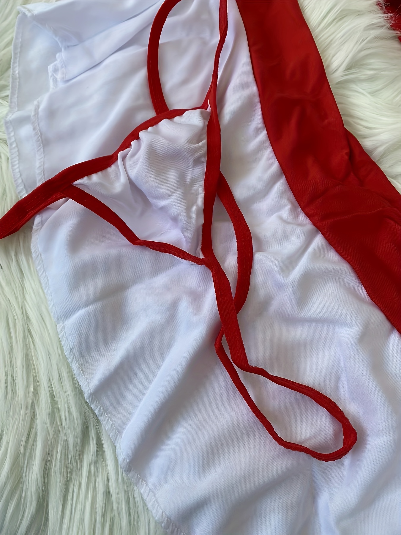 Mulheres Sexy Underwear Sexy Costume Tamanho M-Red
