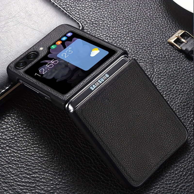 for Samsung Galaxy Z Flip 5 4 3 5g PU Leather Hard PC Cell Phone