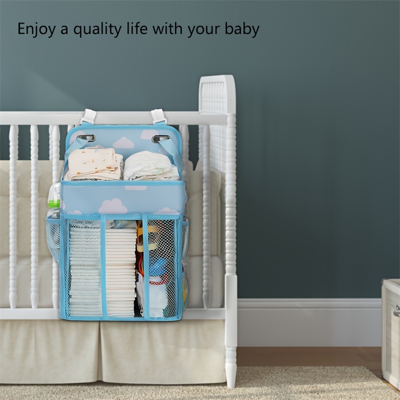 Baby Bed Hanging Storage Bags Cotton neonato culla Organizer tasca per  pannolini giocattolo per culla Set