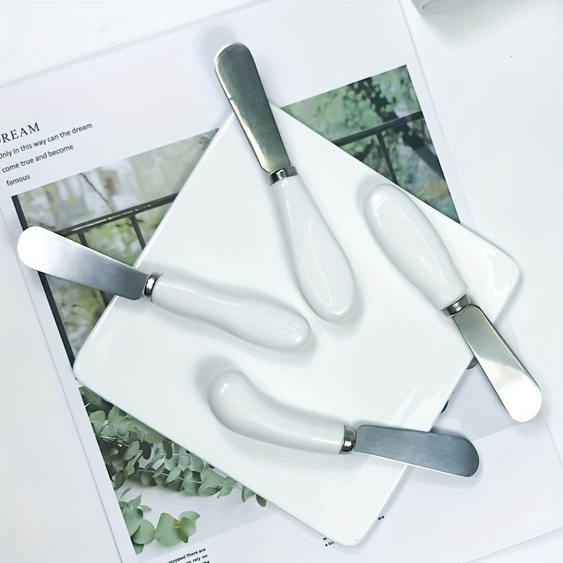 Stainless Steel Butter Knife Plastic Handle Butter Knife - Temu