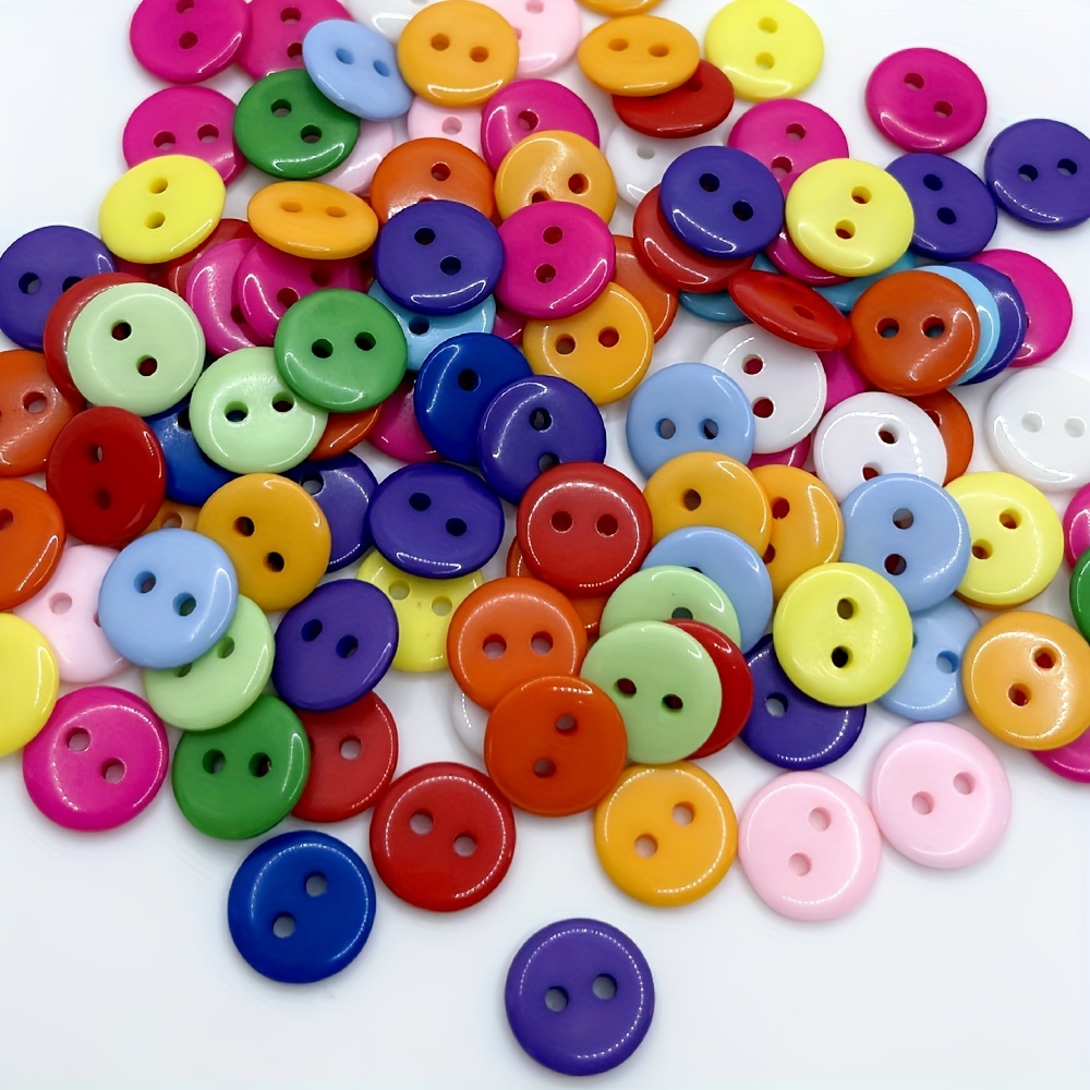 Random Mixed Color Large Plastic Round 4 Holes Round Buttons - Temu
