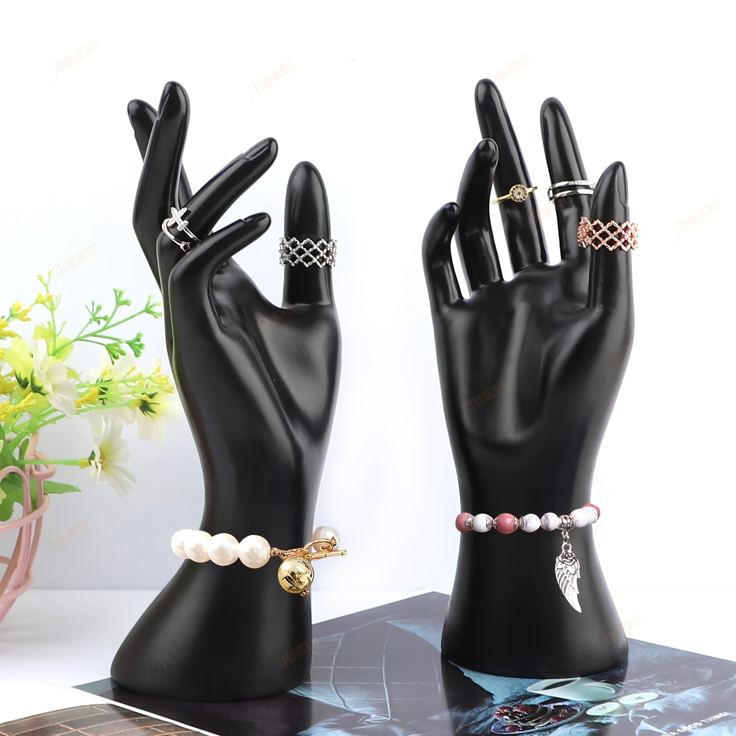 Jewelry Holder Hand Shape Ring Display Stand Dresser Ornament Hand