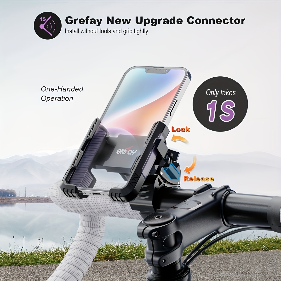Universal Bike Phone Mount 360° Rotatable Adjustable Gps - Temu