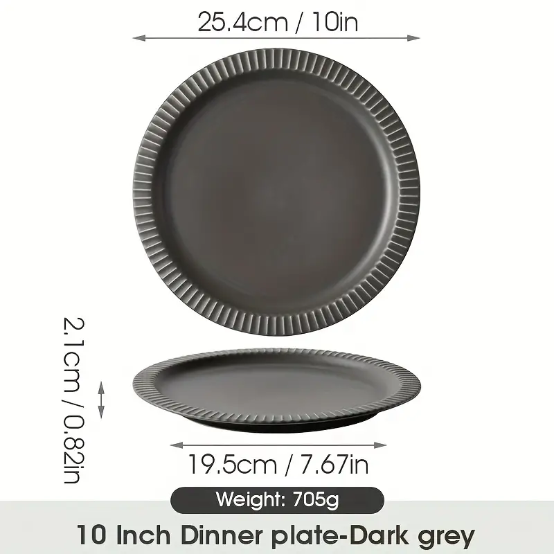 Charger Plate Ceramic Wedding Plate Round Flat Plate - Temu
