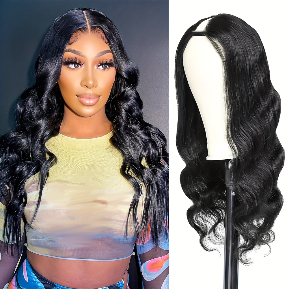 Human Hair Wig U Part Body Wave Wigs Women Virgin Brazilian - Temu