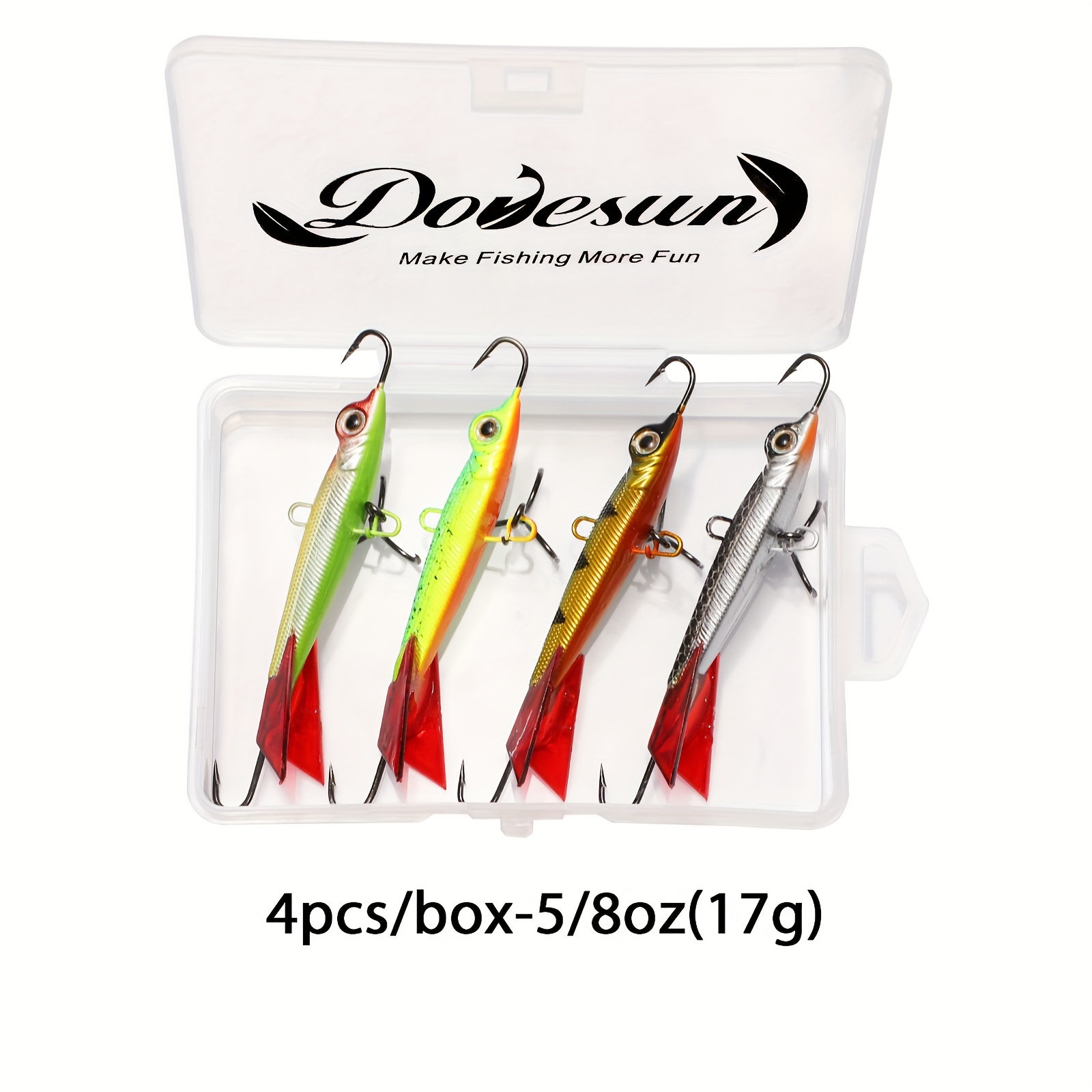 Ice Fishing Hooks,5PCS Ice Fishing Hooks Ice Fishing Lures Perch Hook Baits  Sturdy Construction