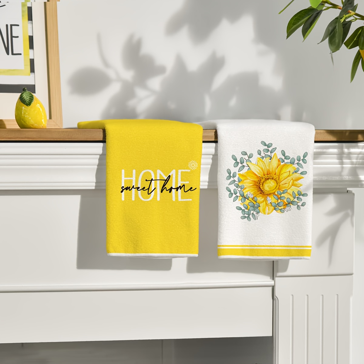 Yellow decorative online towels