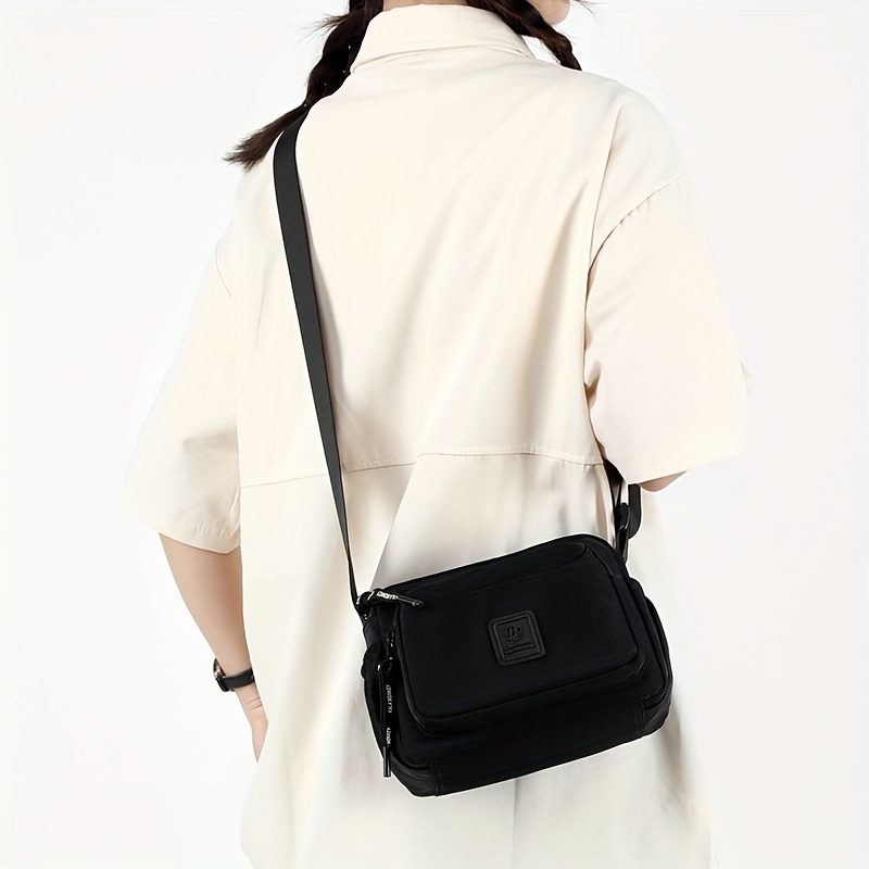 Trendy Nylon Crossbody Bag, Multi Layer Fashion Shoulder Bag