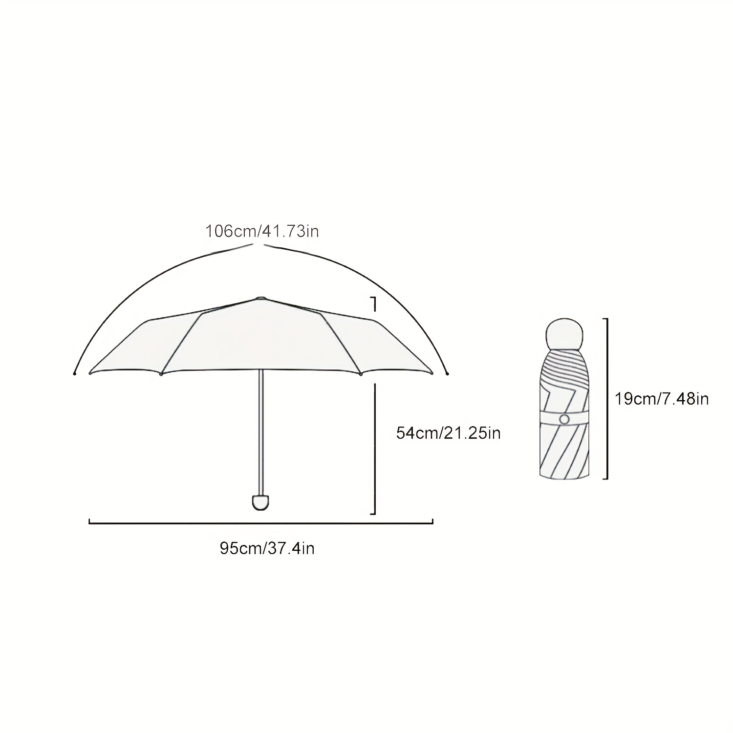 Mini Paraguas Portátil Doble Uso Protección Solar Paraguas - Temu