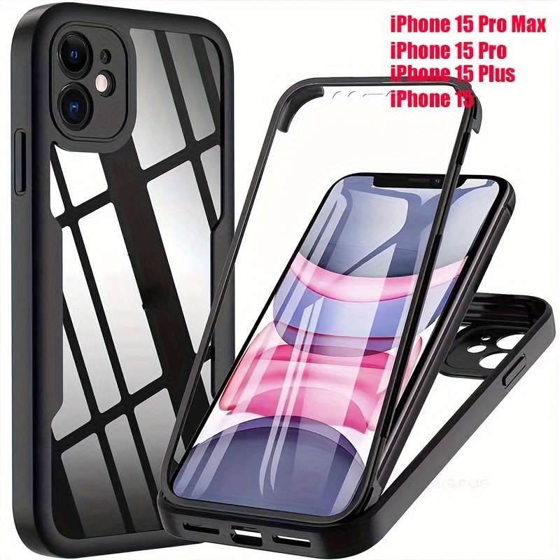 Fr iPhone 15 Pro Max 15 Plus Full Body Clear Case with Built-in Screen  Protector