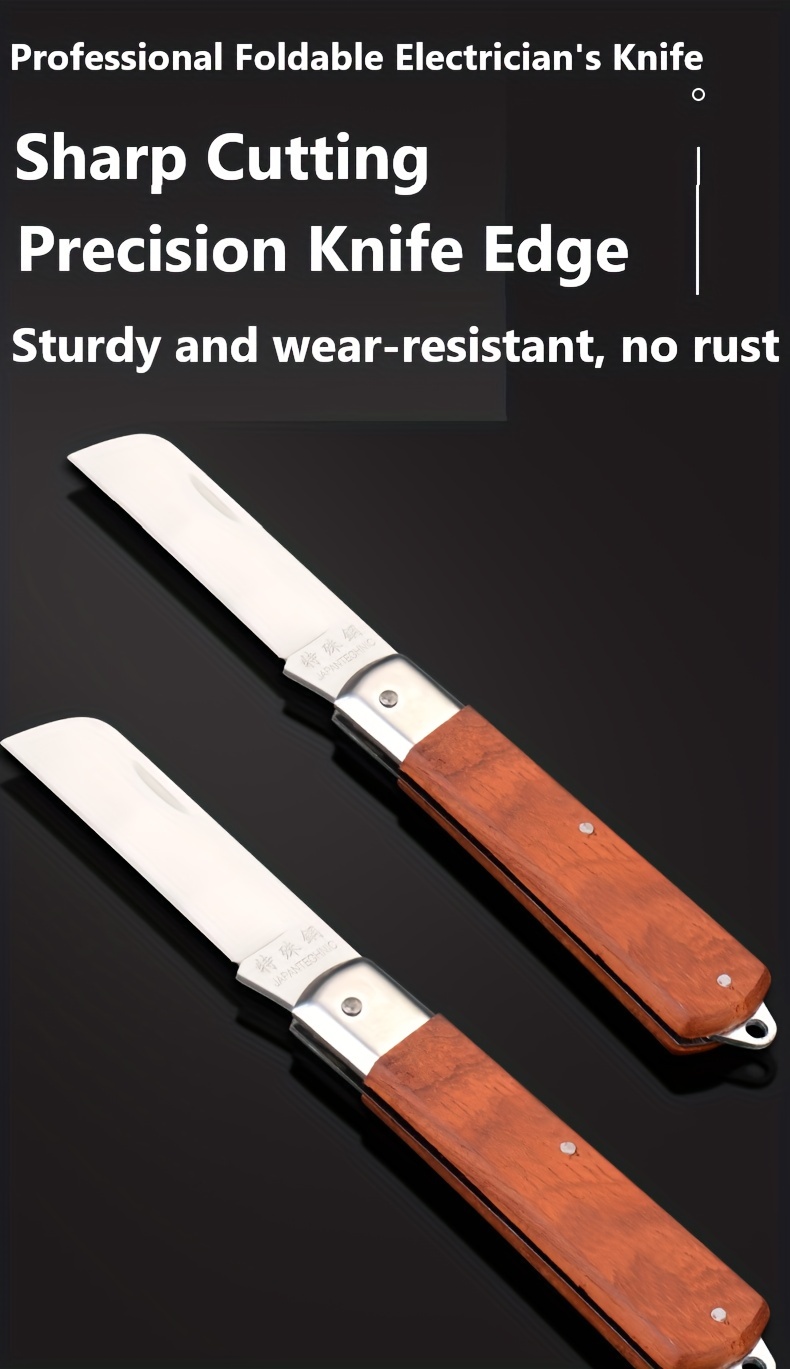 OUDISI Utility Knife Heavy Duty All Steel Thickened Folding Electrical  Knife, Cable Stripping Knife, Electrician's Special Wallpaper Knife