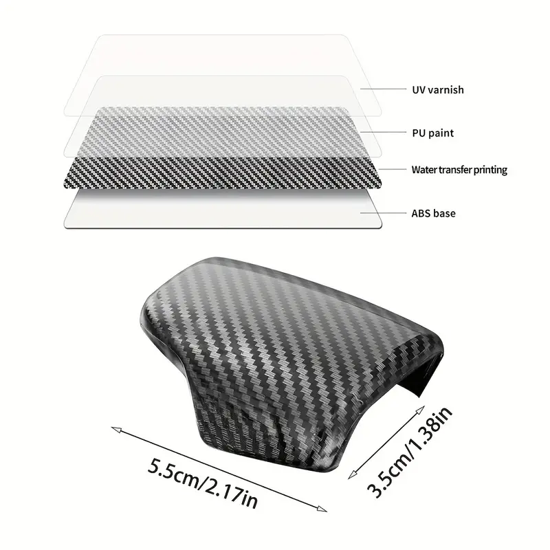 Carbon Fiber Pattern Decoration Gear Shift Knob Cover - Temu