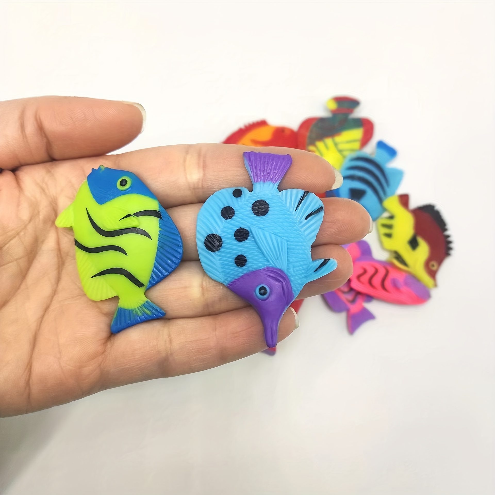 40pcs Mini Fish Pole Decoration Unique Design Simulation Models Suitable  For Birthday Party Cake